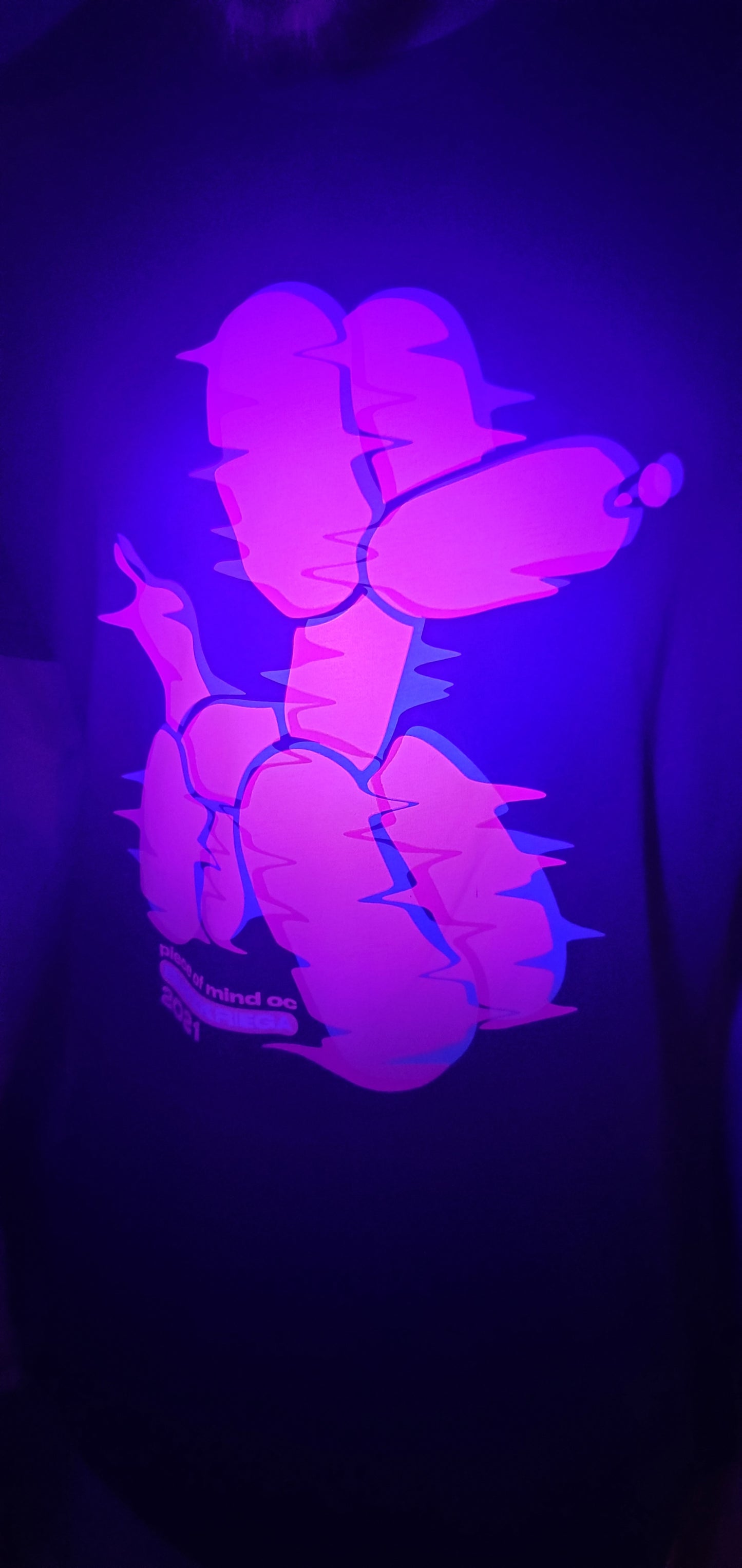 Blitzkrieger x Piece of Mind OC Tee Shirt UV Reactive Print