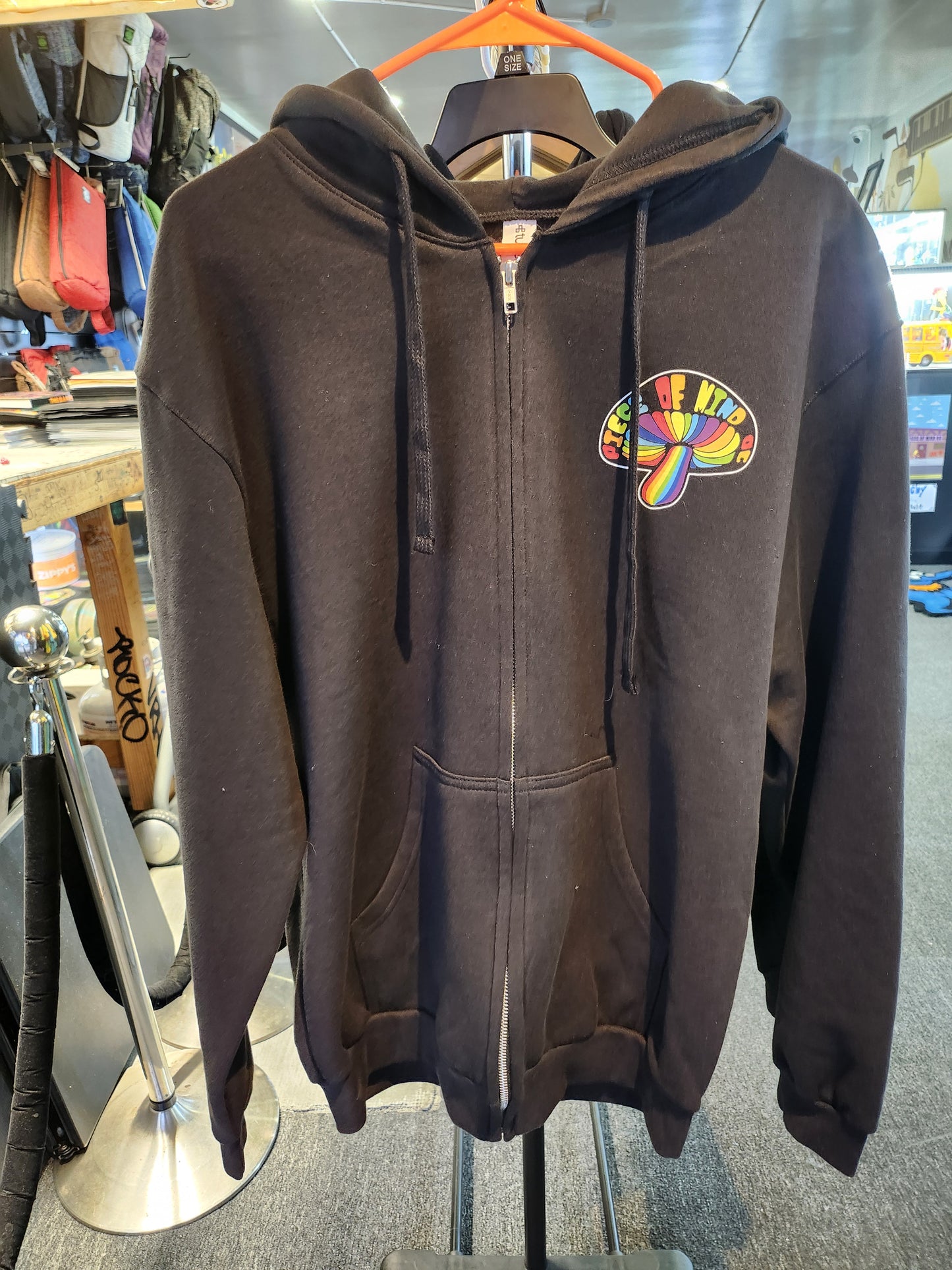 Zip up Hoodie Rainbow Mushroom