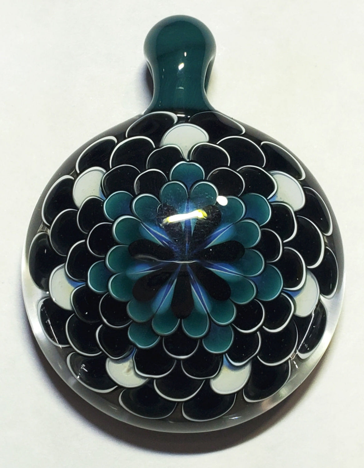 JuJu Glass Dotatack Pendant Midnight Aqua