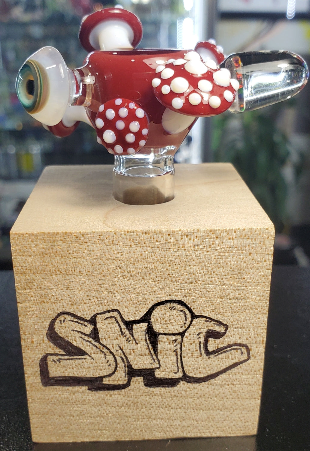 Snic Mushroom and Opal 14mm Slide Red