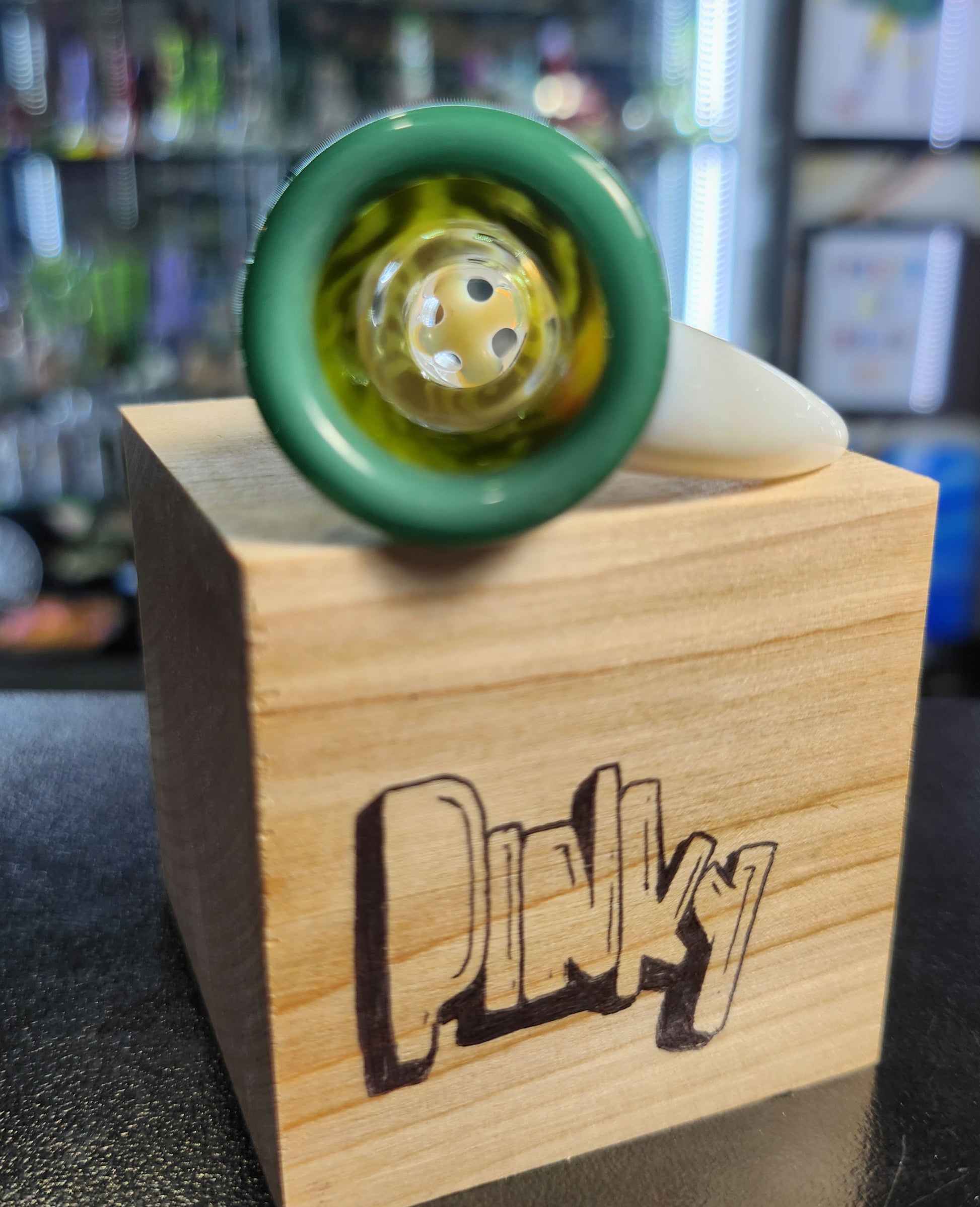 Pinky Brewtz Green Print 14mm Slide Roozie's Slide Show 2022