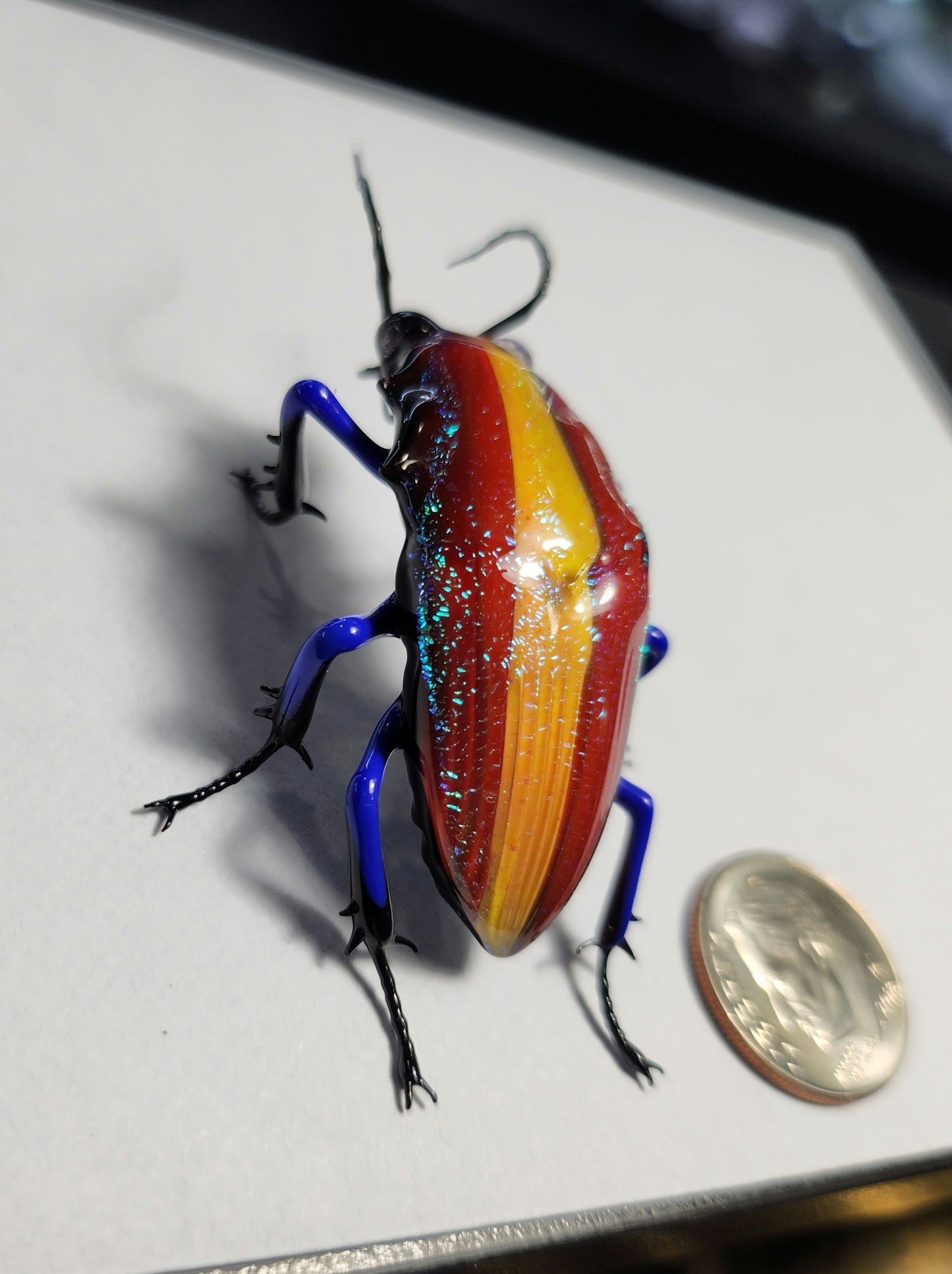 Vetropod Yellow Striped Jewel Beetle