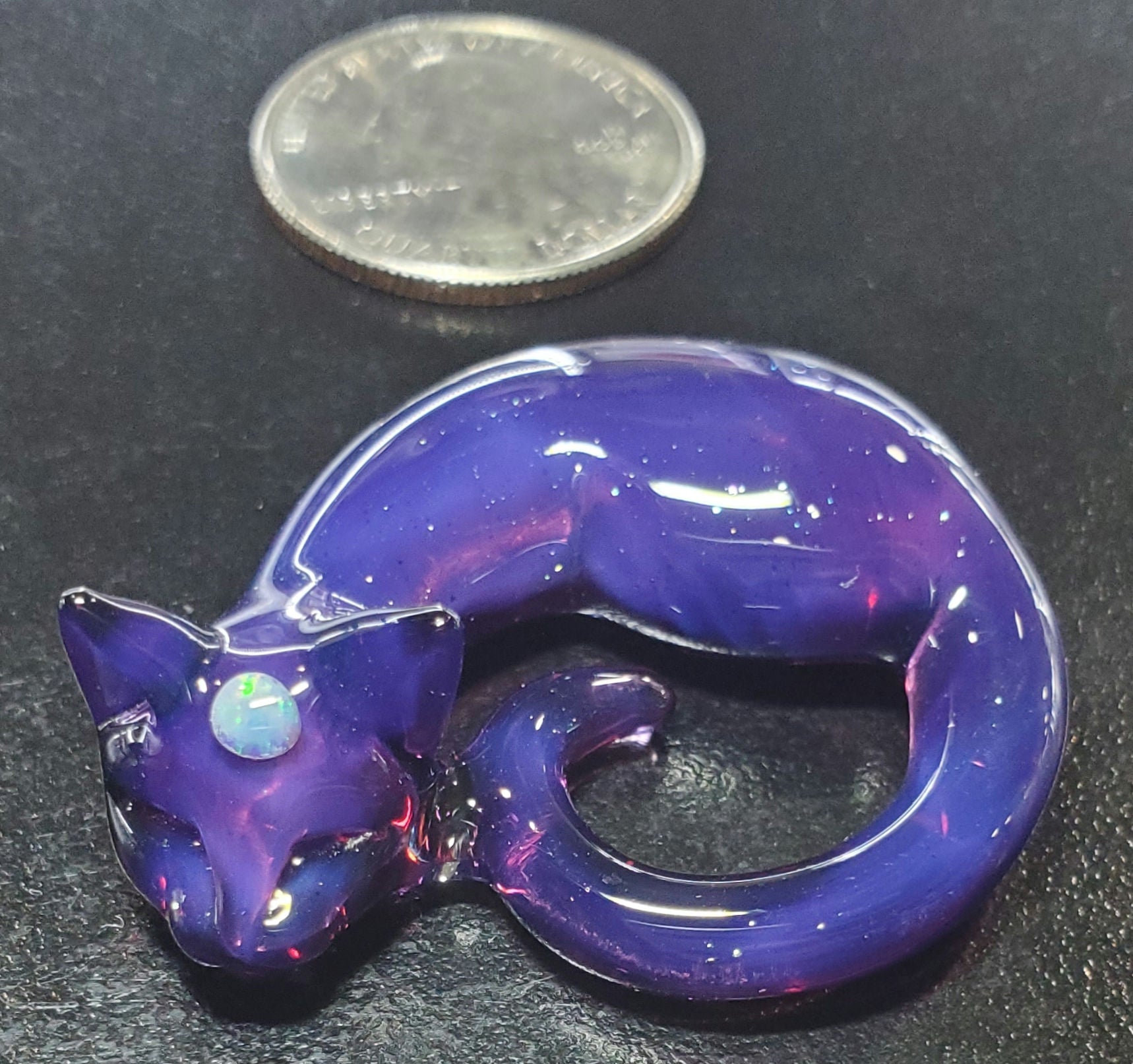 Spiller Woods Sleeping Kitty Pendant Third Eye Small