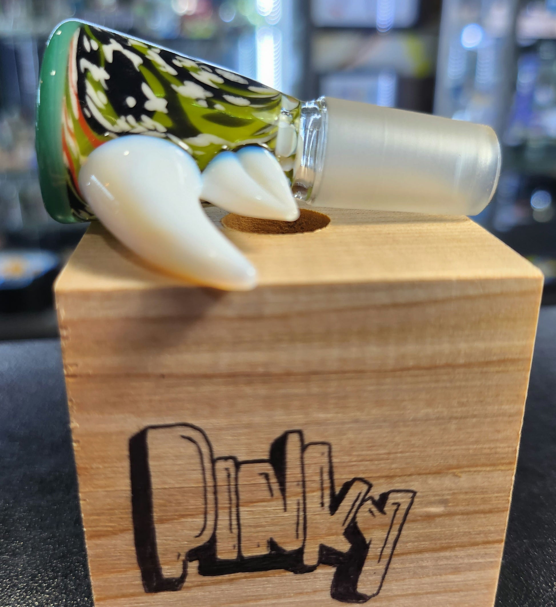 Pinky Brewtz Green Print 14mm Slide Roozie's Slide Show 2022
