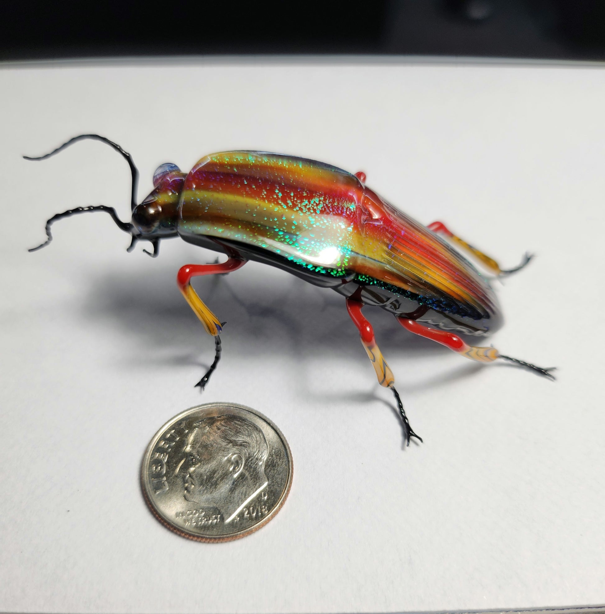 Vetropod Red Striped Jewel Beetle
