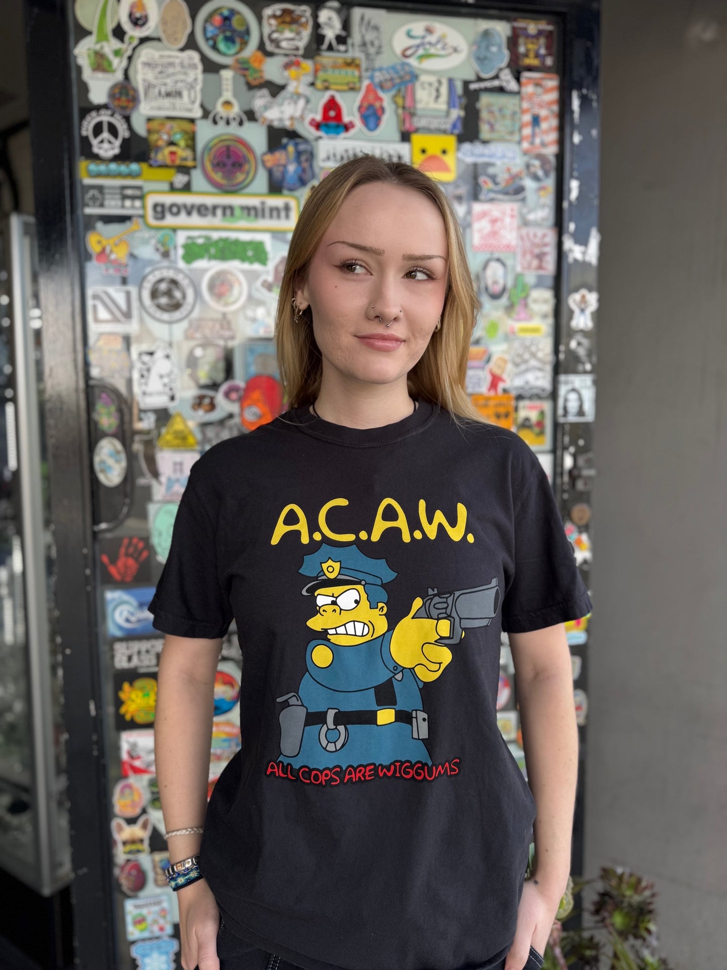A.C.A.W. ( All Cops Are Wiggums ) Shirt by Clever Rooz