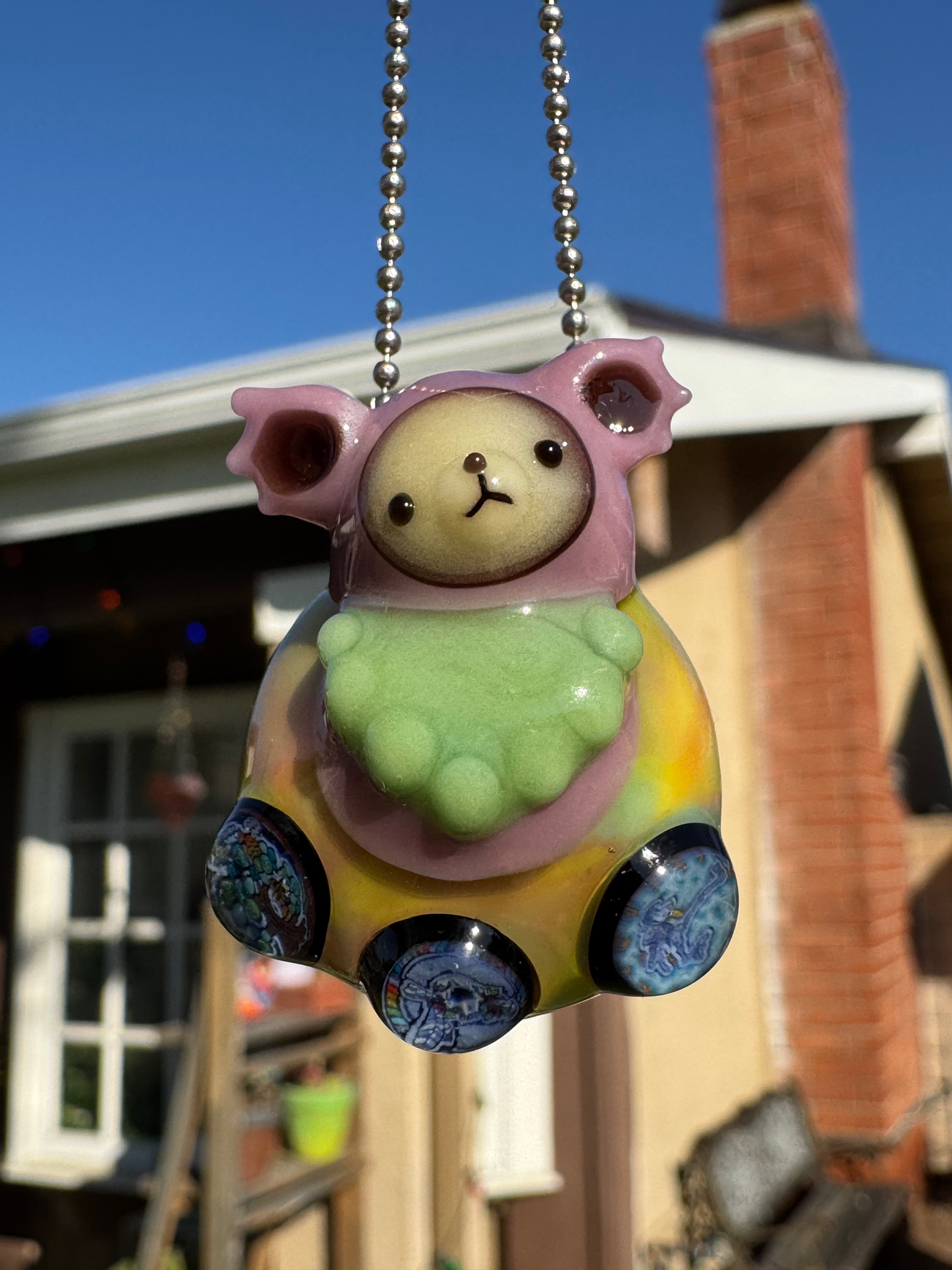 Aquariust x Rose Roads Dancing Bear Chappy Pendy Pink