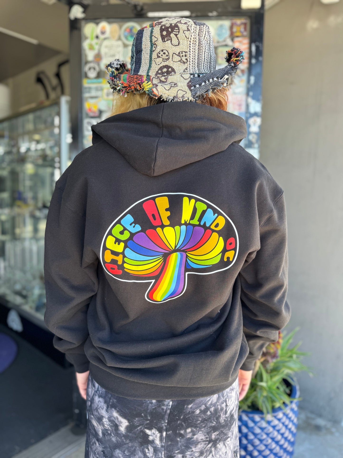Piece of mind zip up hoodie