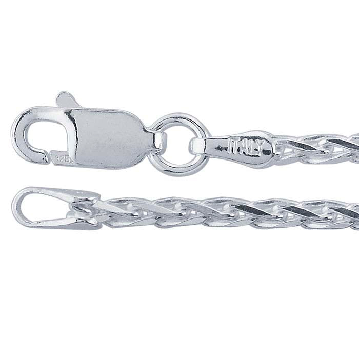 Diamond Cut Wheat Silver Chain