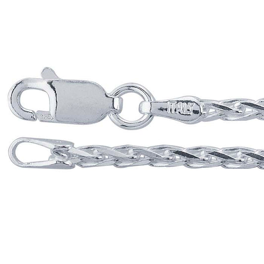 Diamond Cut Wheat Silver Chain